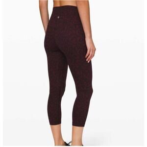 Lululemon Leggings Womens 10 Align Crop Formation Camo Dark Adobe Yoga Athletic